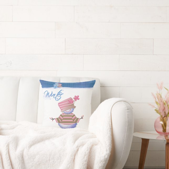 Niedliche Winter-Blues Kissen (Liege)