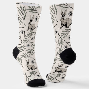 Niedliche Winter Bunnies Natur Socken