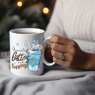 Niedliche Winter Gnome Flannels Lattes Leggings Kaffeetasse