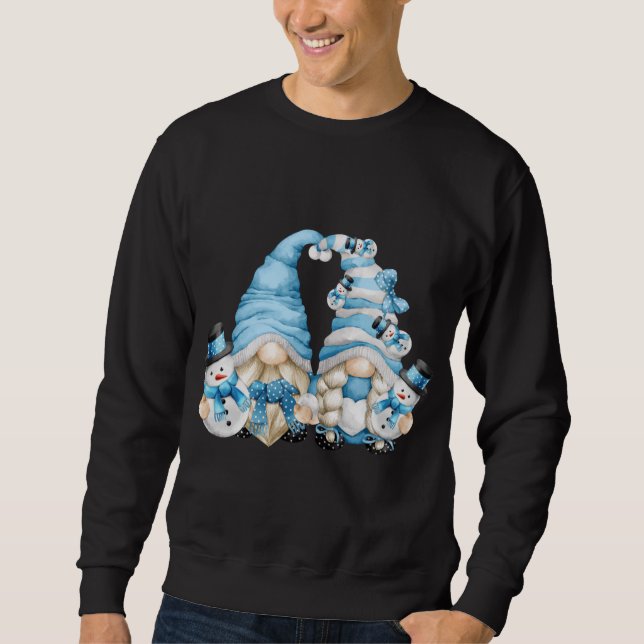 Niedliche Winter Lover Matching Gnomes für Frauen  Sweatshirt (Vorderseite)