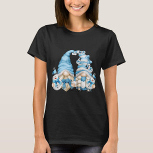 Niedliche Winter Lover Matching Gnomes für Frauen T-Shirt