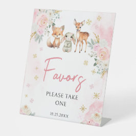 Niedliche Winter-Mädchen-Dusche bevorzugt Pedestal Sockelschild