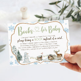 Niedliche Winter Woodland Tiere Snowflake Babydusc Begleitkarte