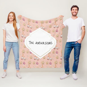 Niedliche Winterglühkuchen im Wasserfarben Fleecedecke