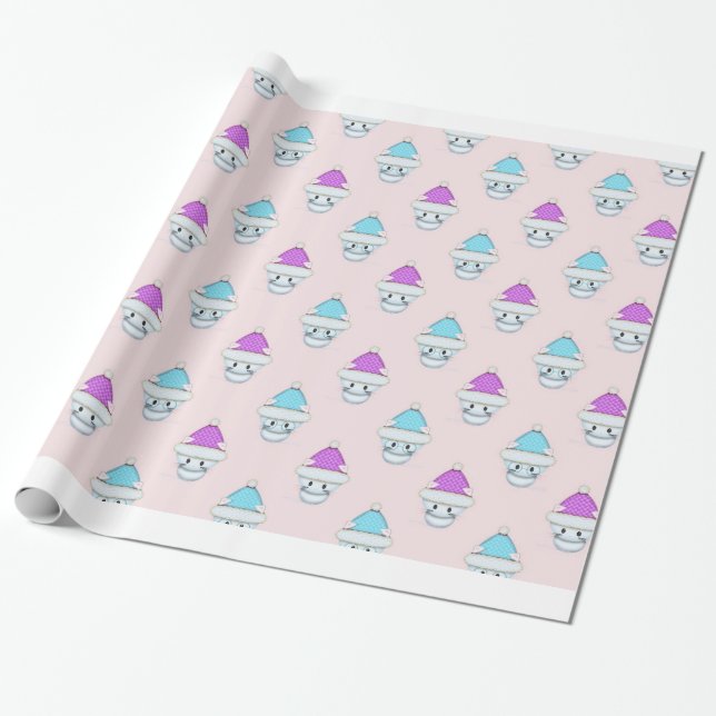 Niedliche Winterkätzchen Geschenkpapier (Ungerollt)