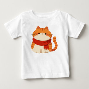 Niedliche Winterkatze Baby T-shirt