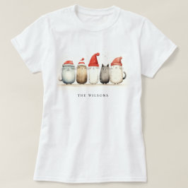 Niedliche Winterkatzen Sweater Furcht & Helle Weih T-Shirt