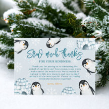 Niedliche Winterpinguin-Iglu-Babydusche