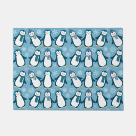 Niedliche Winterpinguine Fußmatte