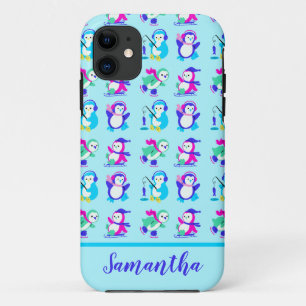 Niedliche Winterpinguine Personalisiert Case-Mate iPhone Hülle