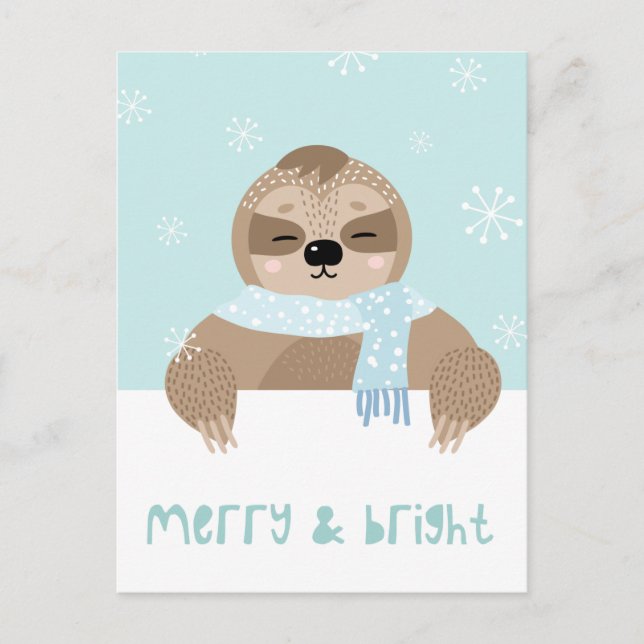 Niedliche Winterpostkarte Postkarte (Vorderseite)
