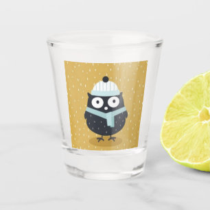 Niedliche Winterschneekunst Schnapsglas