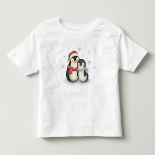 Niedliche Winterschwärme Penguin Weihnachten Kleinkind T-shirt