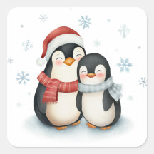 Niedliche Winterschwärme Penguin Weihnachten