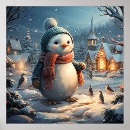 Niedliche Winterszenen-Poster Poster