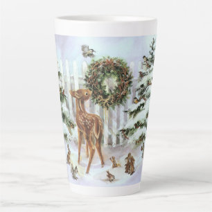 Niedliche Wintertiere Milchtasse