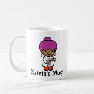 Niedliche Wissenschaftlerin / Chemist Girl with Fl Kaffeetasse