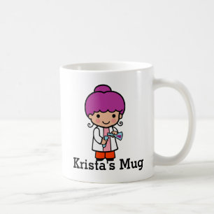 Niedliche Wissenschaftlerin / Chemist Girl with Fl Kaffeetasse