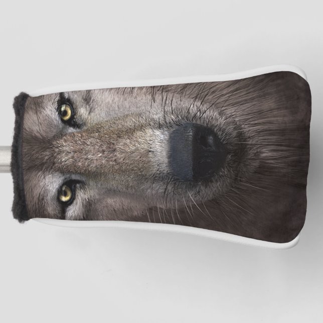 Niedliche Wolf Face Golf Head Cover für Damen Golf Headcover (Vorderseite)