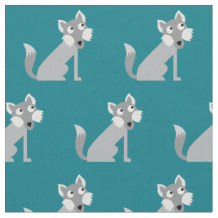 Niedliche Wolf Kid Baby Kinderzimmer Aquamarin Stoff