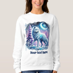 Niedliche WolfLiebhaber des Winters Sweatshirt