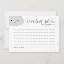 Niedliche Wolken Familienpaare Babyduschberatungsk