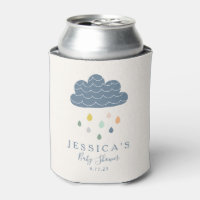 Niedliche Wolken und Regentropfen in Blue Baby Dus