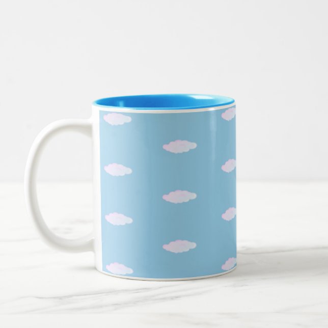 Niedliche Wolken Zweifarbige Tasse (Links)
