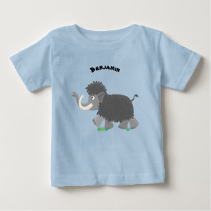 Niedliche Wollmammut-Cartoon-Abbildung Baby T-shirt