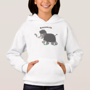 Niedliche Wollmammut-Cartoon-Abbildung Hoodie
