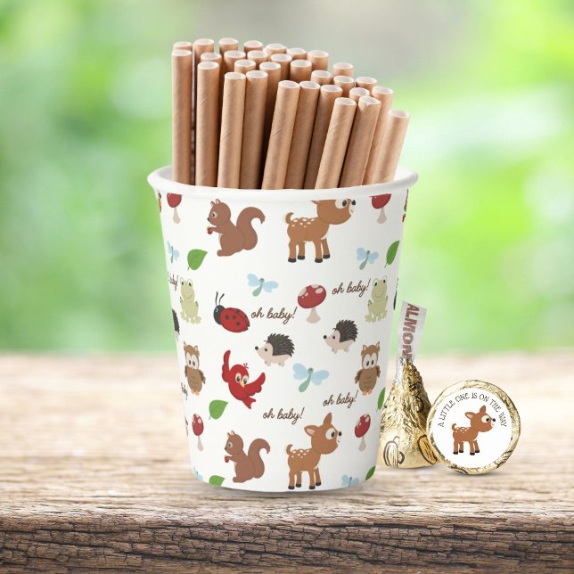 Niedliche Woodland Animals Kinderdusche Pappbecher (Woodland Baby Shower Paper Cup)
