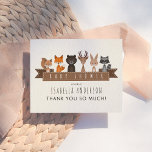 Niedliche Woodland Animals Kinderdusche | Vielen D Postkarte<br><div class="desc">Erstellen Sie Ihre eigene "Niedliche Woodland Animals Baby-Dusche | Danke". Design von Cali Graphics.</div>