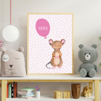 Niedliche Woodland-Maus Kindermädchen / Kinderzimm