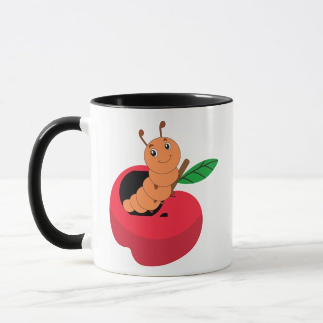 niedliche Wurm-Tasse Tasse (Links)