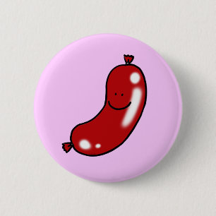 Niedliche Wurst Button