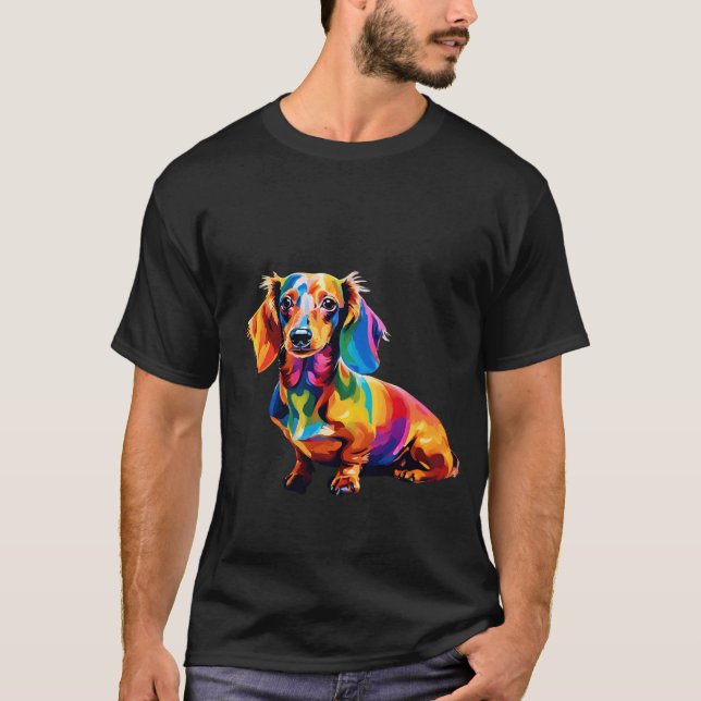 Niedliche Wurst Hund tierische LGBT-Stolz Hunde T- T-Shirt (Vorderseite)