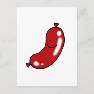 Niedliche Wurst Postkarte