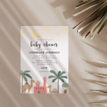 Niedliche Wüstengehobene Camel Palm Trees Kinderdu Einladung<br><div class="desc">Machen Sie Ihre Babydusche unvergesslich mit dieser einzigartigen und ganz besonderen Babydusche aus der Wüste. Das Design besticht durch ein niedliches Kamel inmitten von Oase und Palmen. Die Pastellfarben ergänzen das Thema perfekt. Entdecke mehr Gegenstände des gleichen Themas in meinem Shop.</div>