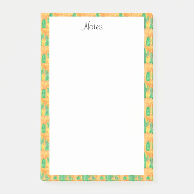 Niedliche Wüstenkaktus Post-it Klebezettel (Vorderseite)