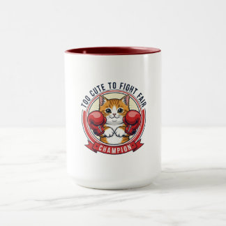 Niedliche wütende Katze Champion Tasse