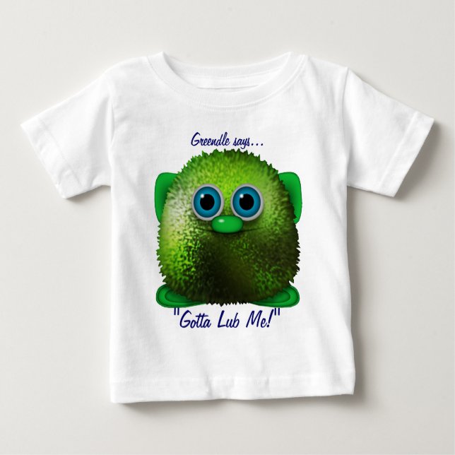 Niedliche Wuzzy Hintern Säugling Liebliche Buchfig Baby T-shirt (Vorderseite)