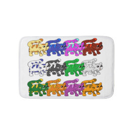 Niedliche Xmas Kitten Cat Pattern Rows Badematte