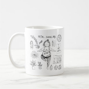 Niedliche Yoga-Mama Kaffeetasse