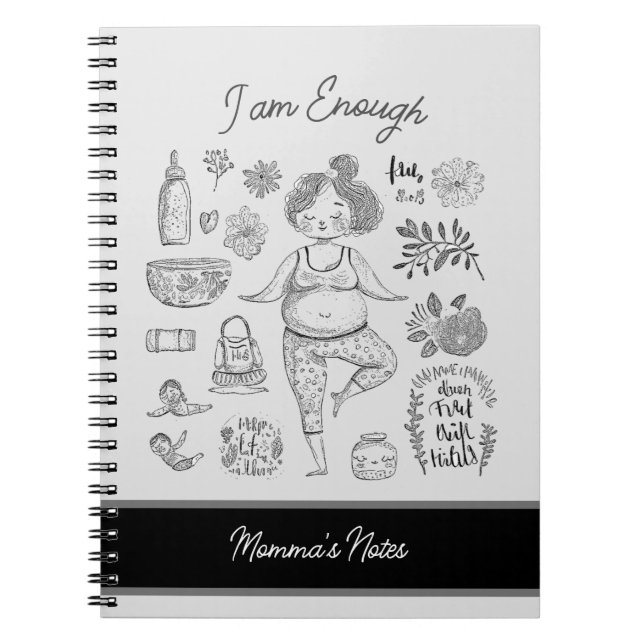 Niedliche Yoga-Mama Notizblock (Vorderseite)