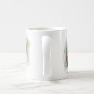 Niedliche Yorkshire-Terrierwelpenhundedigitale Tasse