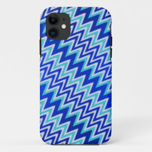 Niedliche Zackenstreifen aus Aqua Case-Mate iPhone Hülle