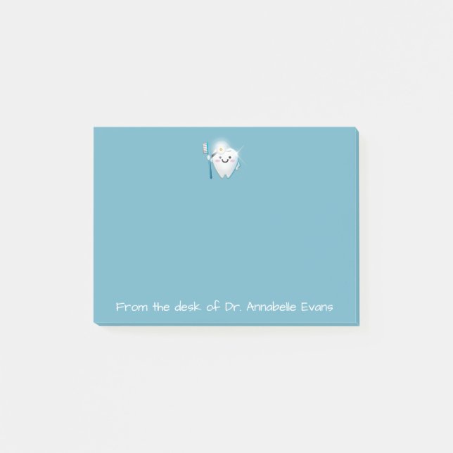 Niedliche Zahnärzte personalisieren Post-it Klebezettel (Vorderseite)