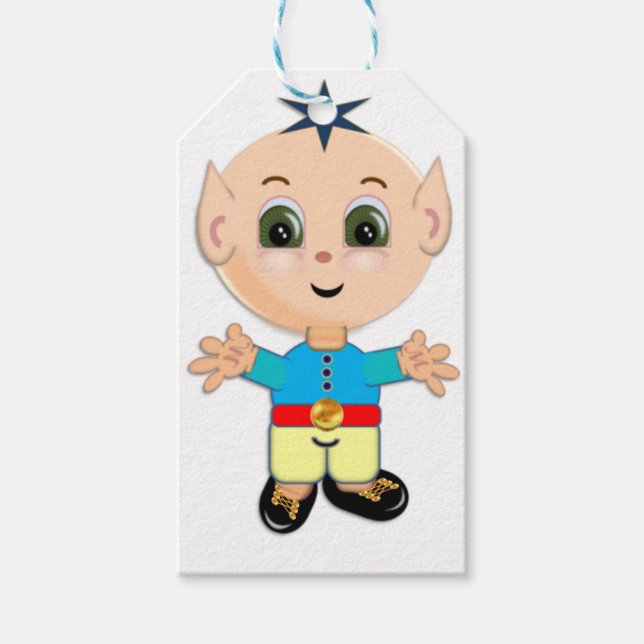 Niedliche Zauberelf Geschenkanhänger (Vorderseite)