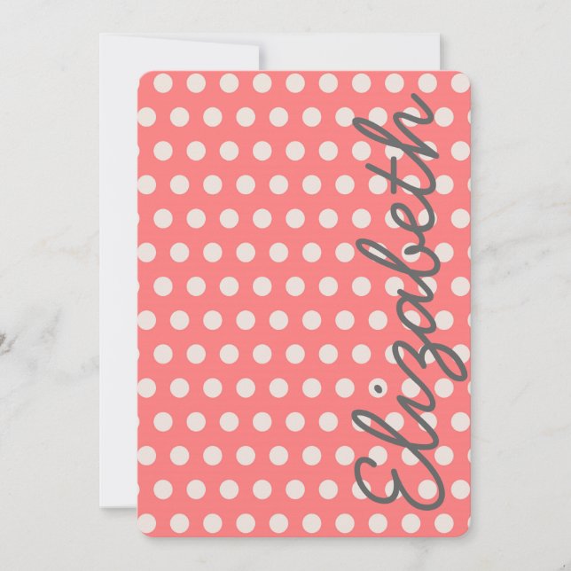 Niedliche zauberhafte gummirosa Polka-Punkte (Vorderseite)