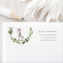 Niedliche Zebra Foliage Wreath Babydusche